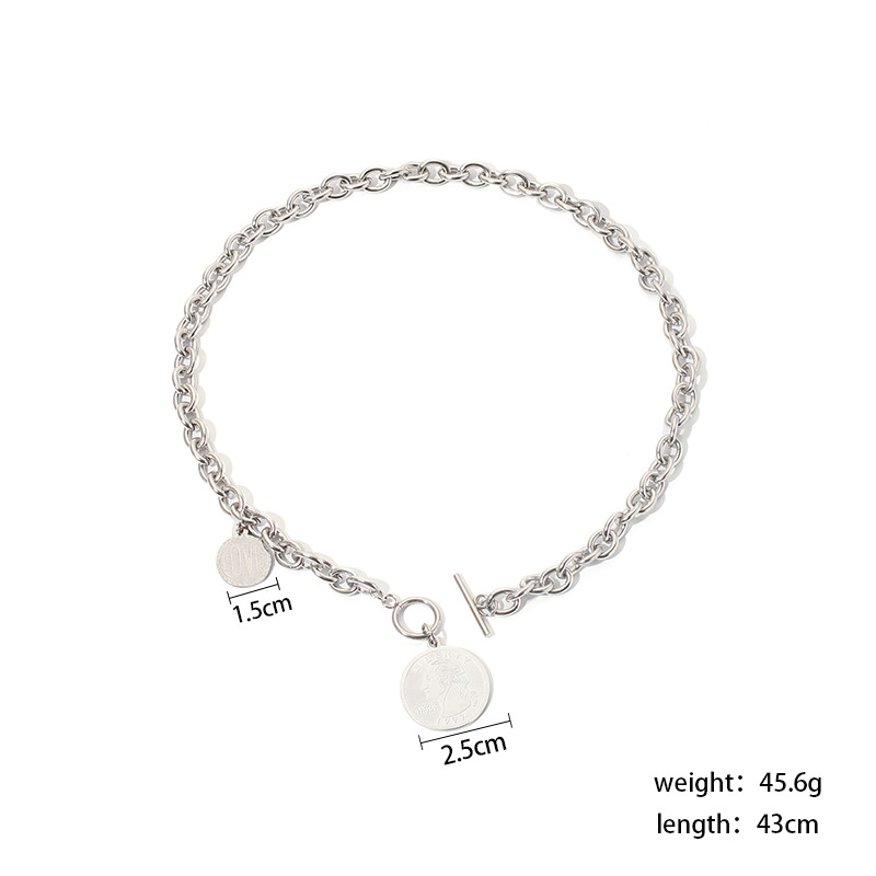 60g Weight Necklace Classification Wedding, Travel Occasion Titanium Steel Material Unisex Gender New Letter Army Brand Smiling Face Hip Hop Style Titanium Steel Necklace Accessories Jewelry 1