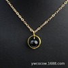 Necklace, crystal, universal chain for key bag  for elementary school students, simple and elegant design, Korean style