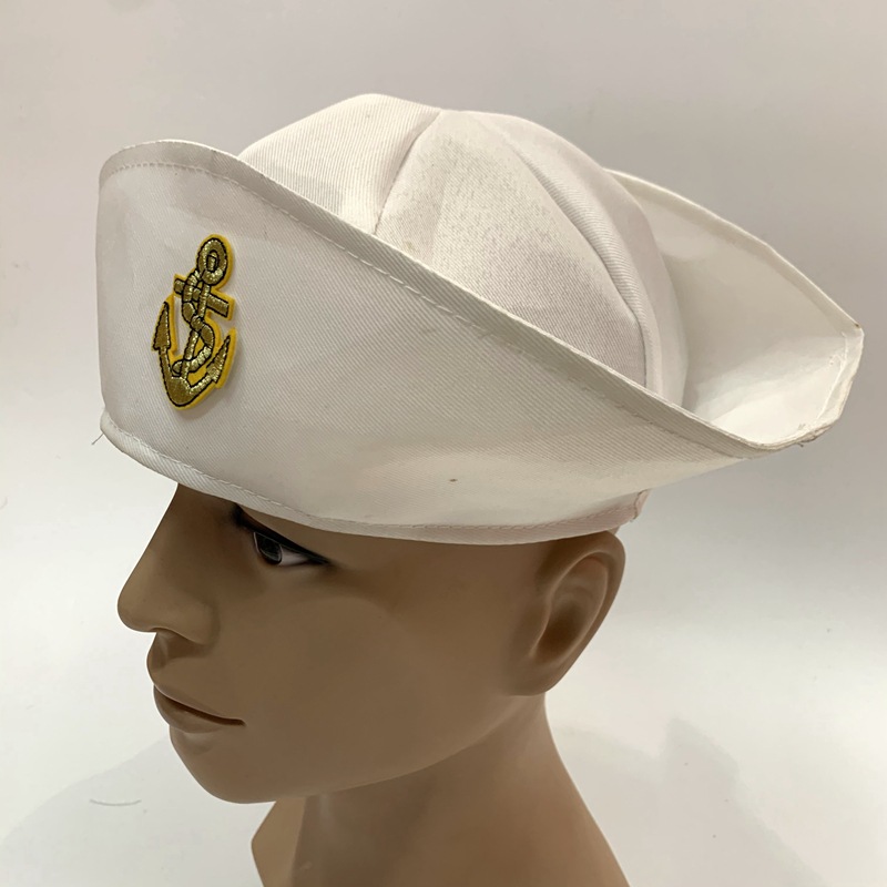 Qianfang Festival wig hat, white sailor anchor icon hat, cosplay Marine sailor professional hat 3332 detail image 6
