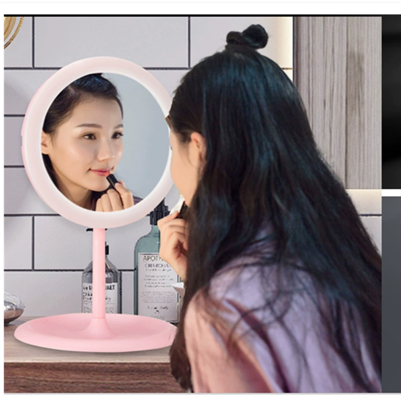 Светодиодное зеркало для макияжа с подсветкой студенческое маленькое зеркало настольное интернет-известное женское общежитие настольное портативное складное туалетное зеркало