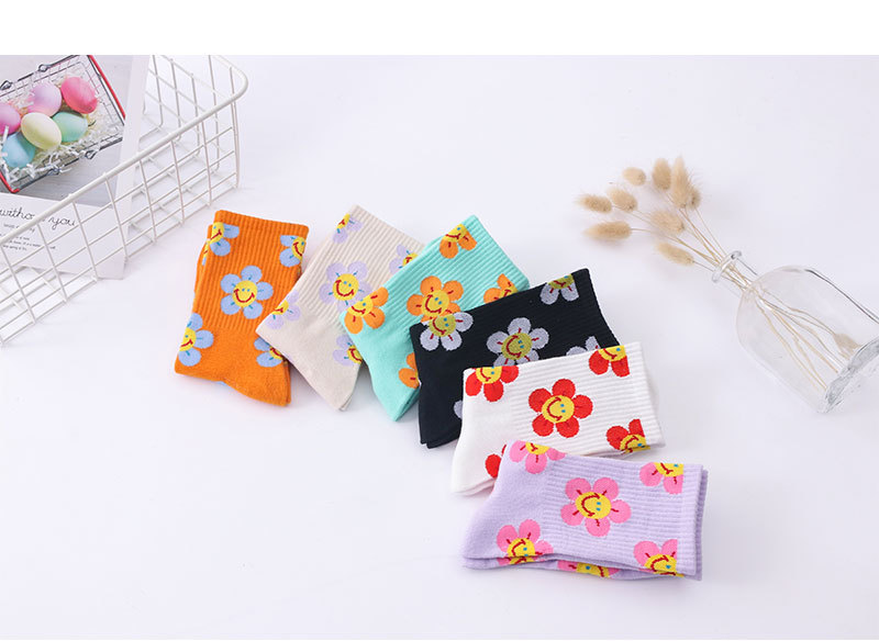 35g Weight Socks Classification Women's Simple Style Color Block Cotton Crew Socks A Pair