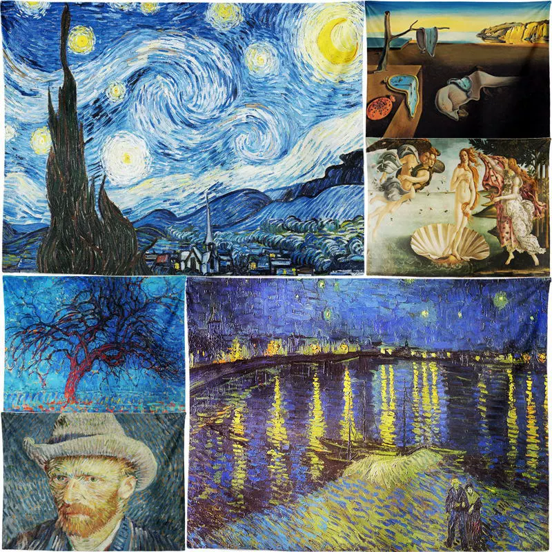 Трансграничная горячая Распродажа известная Живопись Печать ковровая живопись настраиваемая интернет-знаменитости в декоративном фоне настенный гобелен подвесная ткань