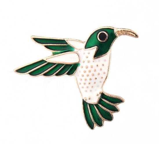 Korea's New Alloy Dripping Oil Bird Brooch display picture 4