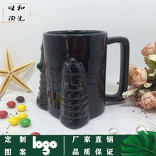 定制不规则异形杯注浆工艺马克杯  色釉陶瓷杯 酒桶杯牛奶杯