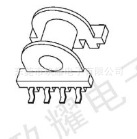 玖耀电子变压器骨架BOBBIN  EP10  4+4工厂直销来样定制