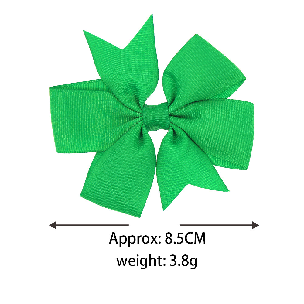 Kid'S Gender Cute Solid Color Bow Knot Cloth Hair Clip