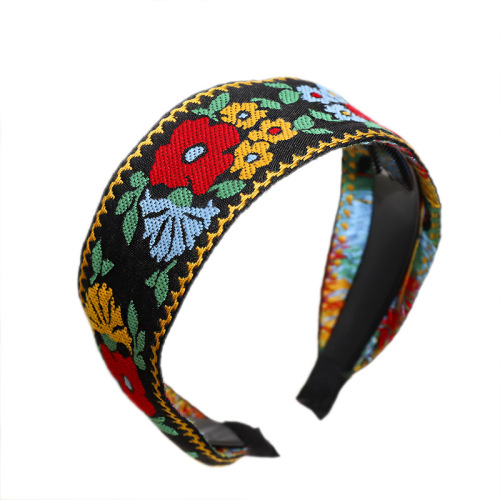 Europe and the United States Bohemia hair hoop embroidery national wind restoring ancient ways toothed antiskid headband hairpin