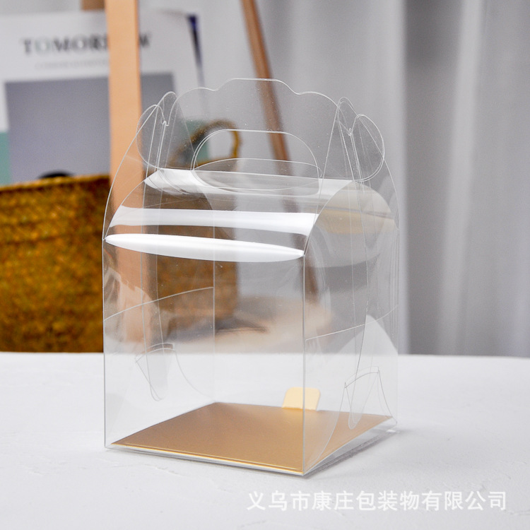 3寸双面覆膜加厚手提蛋糕盒 透明切块件蛋糕包装盒子蛋糕卷盒