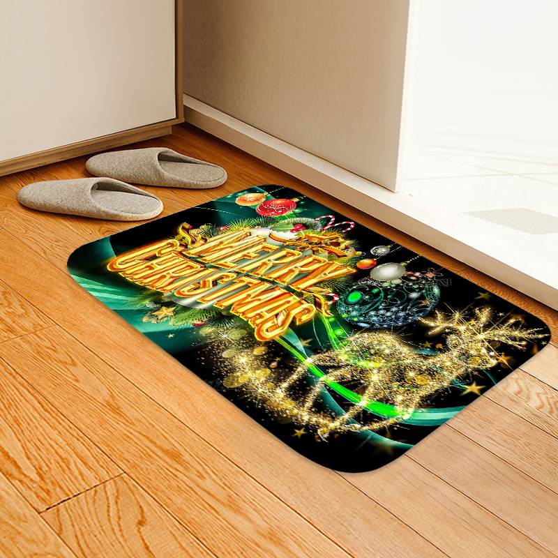 圣诞节系列地垫门垫厨房卫生间吸水脚垫浴室进门垫子卧室门口地毯
