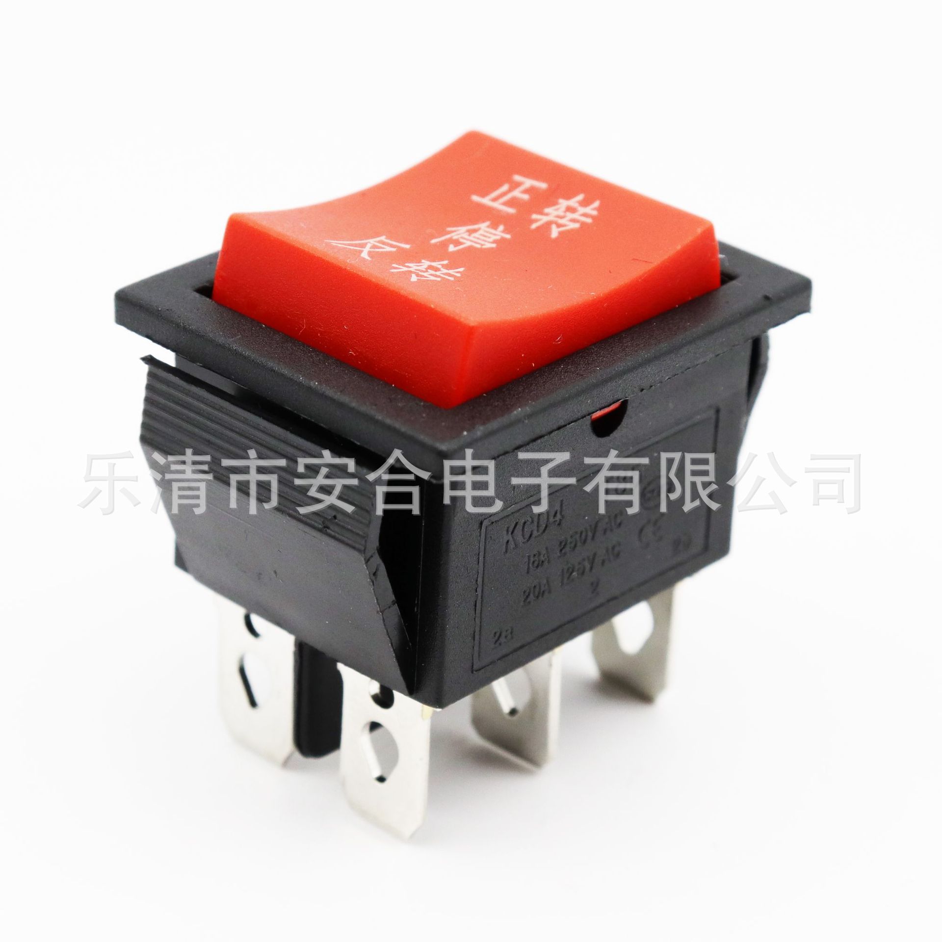 厂家直售D4四脚带灯船型开关，自动打包机开关绿盖