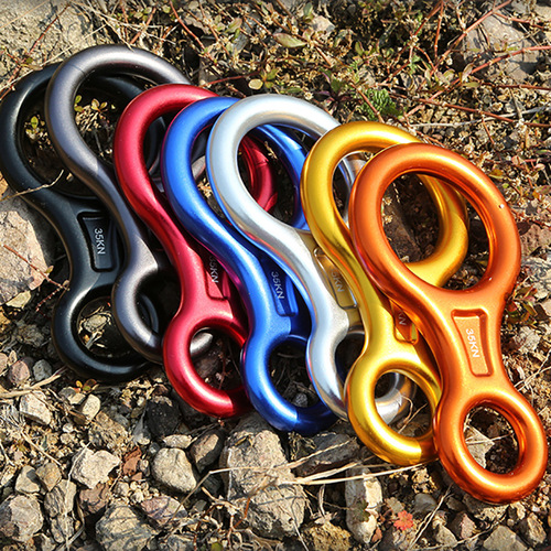 Outdoor rock climbing and mountaineering equipment rappel 8-figure ring descender high-altitude descending device protector figure-8 ring wholesale