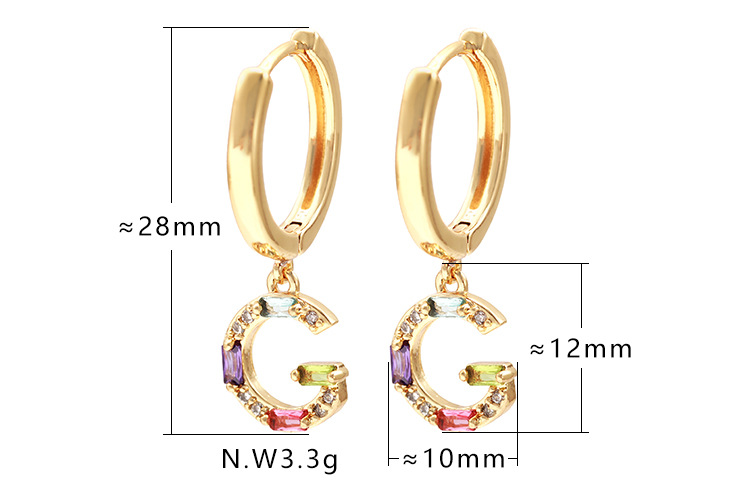Fashion Style Mixed Color Letter Earrings Wholesale display picture 1
