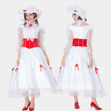 歡樂滿人間瑪麗波平斯高檔禮服 年會歌舞表演裙子白色仙女連衣裙