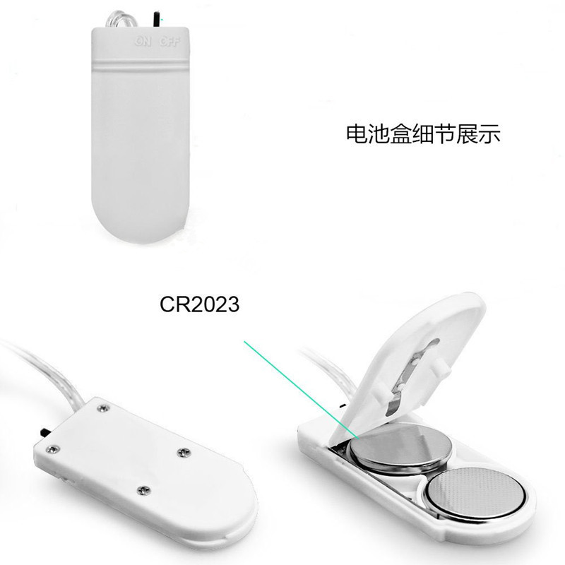 Cadena de luz LED cable de cobre Luz 1 m 3 M botón caja de batería de alambre de cobre luces de Navidad al aire libre jardín decorativo Cadena de luz