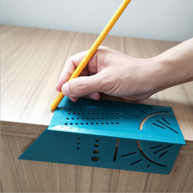 多功能角尺45度90度过线尺 三维木工止型定规 止点规 Ruler