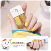 Two-color nail polish, set, transparent green nail sequins, new collection, no lamp dry