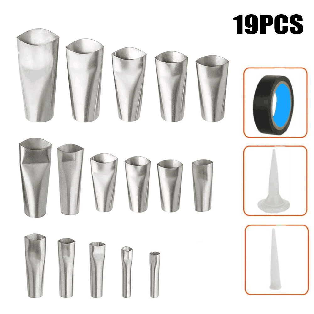 跨境畅销19件美缝工具套装不锈钢填缝涂抹器用于门窗地板水槽接头