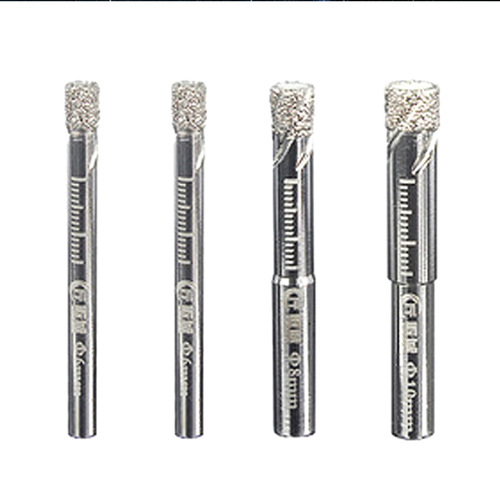 Jiangcheng brazing dry drill bit tile drill bit marble granite vitrified tile glass drill dry hole opener