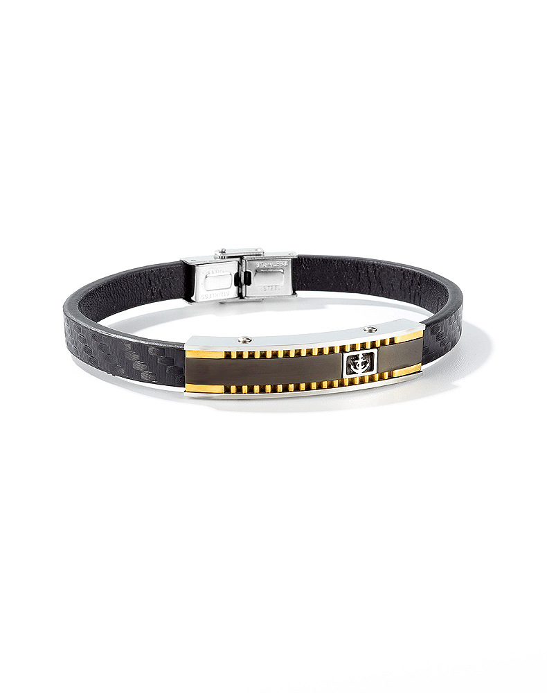 Fashion Leather Titanium Steel Bracelet display picture 5