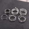 Retro fashionable ring, hair accessory, jewelry, set, Japanese and Korean, simple and elegant design, wholesale