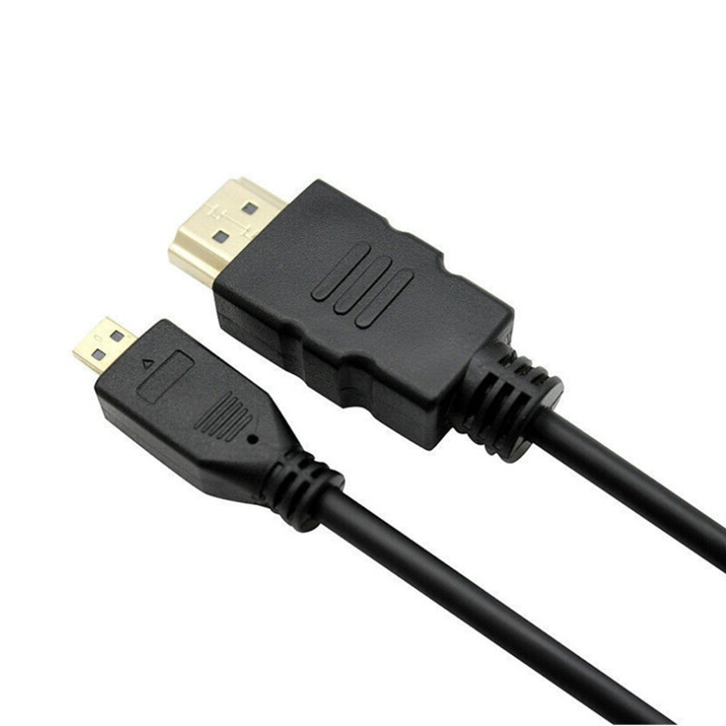 Micro HDMI a HDMI cable de datos HD Cable de pantalla plana de conexión de la Cámara Monitor cable del proyector
