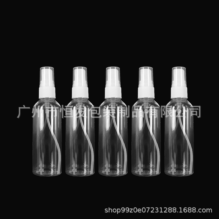 pet100ml透明塑料瓶圆肩喷雾瓶纯露酒精瓶细乳液分装瓶可定 制