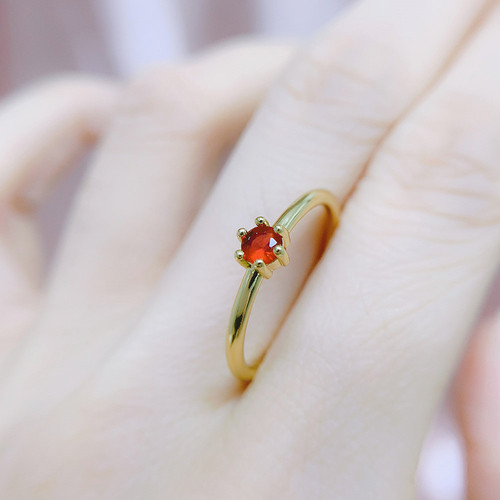 Hazy Moon Japanese and Korean simple six-claw single diamond thin ring for women, real gold plated wedding diamond ring, cross-border accessories wholesale