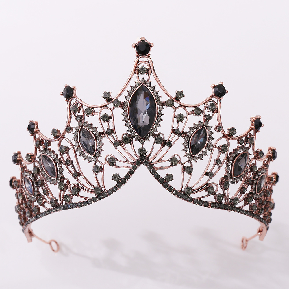 Elegant Crown Artificial Crystal Alloy Inlay Rhinestones Crown 1 Piece display picture 1