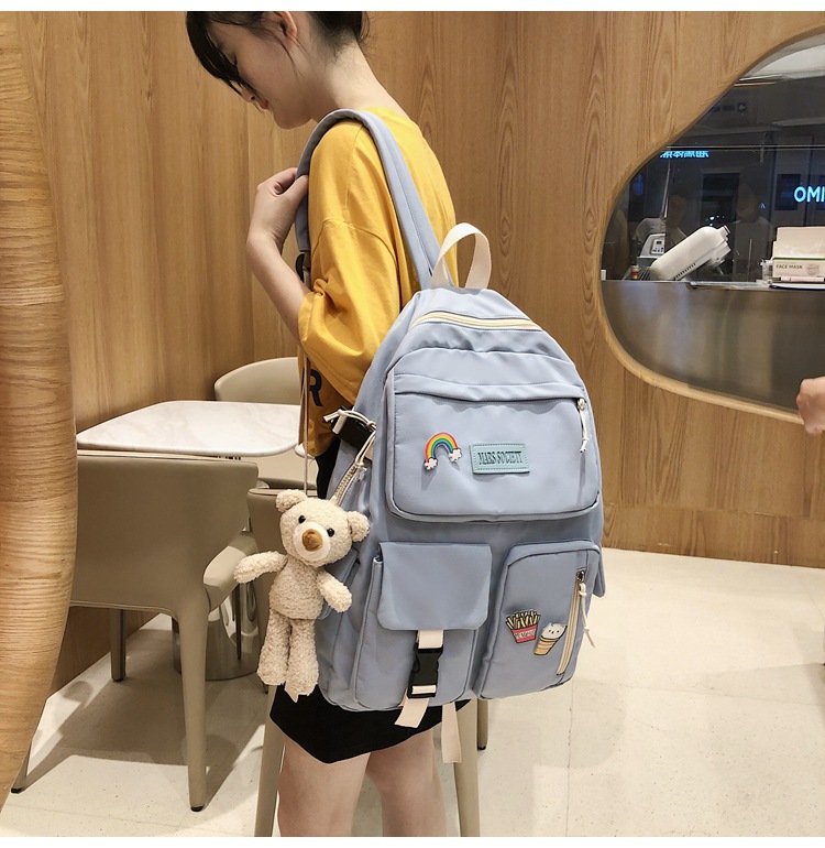 Fashion Spring New Cute Badge Backpack display picture 63