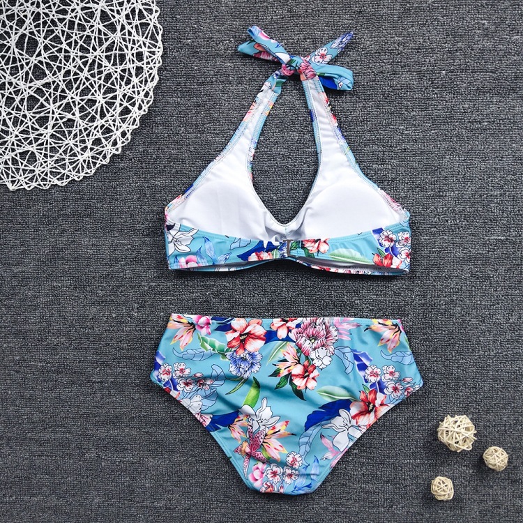 printed high waist bikini  NSHL31981