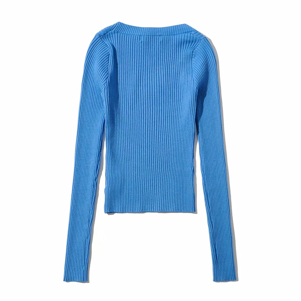 autumn and winter new low-neck slim sexy knit sweater NSAC13903
