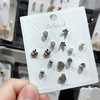 Accessory, silver needle, fashionable earrings, universal set, suitable for import, silver 925 sample