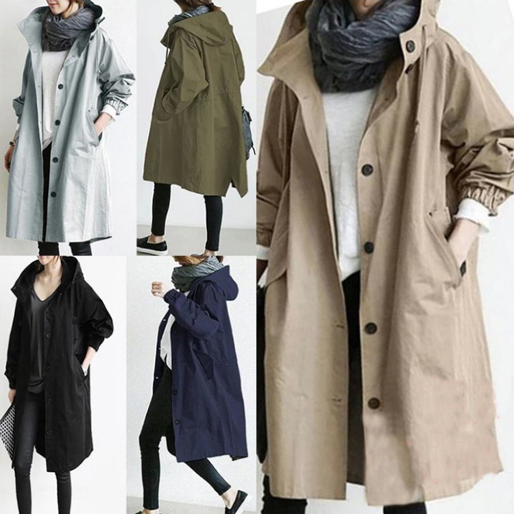 8999 Autumn and Winter Windbreaker Women's Mid-Length British Style 2025 New Temperament Waist Long Sleeve Jacket Spot Wholesale