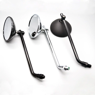 Retro motorcycle modified small round mirror reversing mirror mirror Harley XL883 little monkey m3 little monster (Car mirror)
