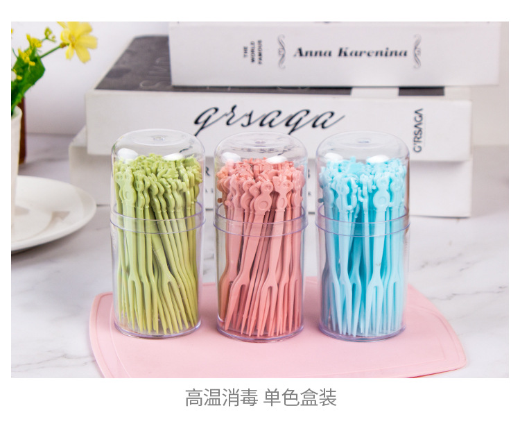 50 Pcs Plastic Dim Sum Fruit Fork 21 50 Pcs Plastic Dim Sum Fruit Fork