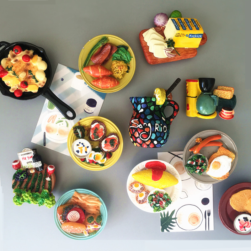 Nordic Style Bread Western Food European Style Tourist Souvenir Refrigerator Sticker Creative Magnetic Sticker Wedding Decoration