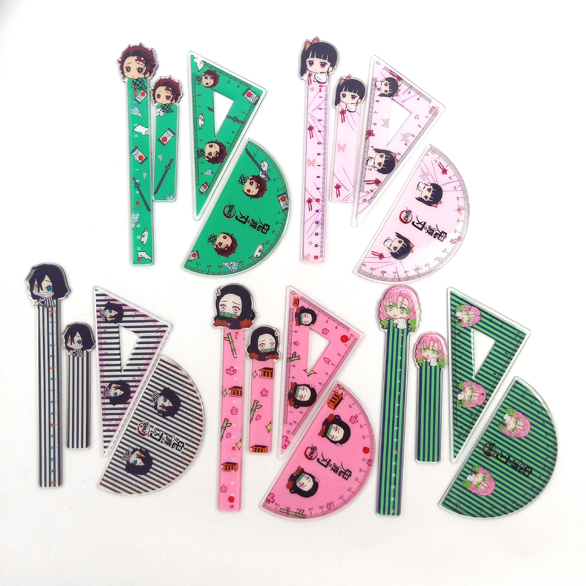 Drip glue Ruler Key buckle Acrylic comic periphery Quadratic element Pendant Stationery customized