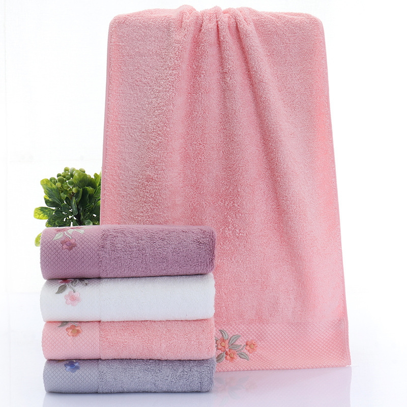 Thick Wood Fiber Embroidered Towel 74*34cm 120g Elegant Series Good-looking Absorbent Towel for Home Use Thick Wood Fiber Embroidered Towel 74*34cm 120g Elegant Series Good-looking Absorbent Towel for Home Use