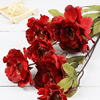 Simulation flower 6 head lotus crane peony home decoration fake flower wedding flower arch flower arch decoration decorative simulation bouquet fake flowers