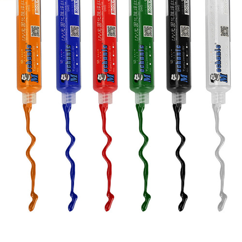 Hong Kong maintenance man UV green oil/red/yellow/blue/black PCB board BGA special photosensitive curing no-clean solder mask oil