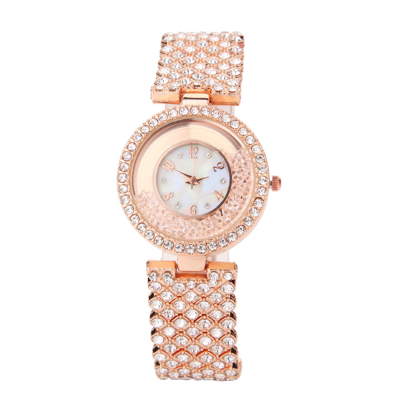 Desempenho de custo nova bola cheia fluindo areia moda feminina beimu água diamante rosto quartzo pulseira relógio_voghion.com