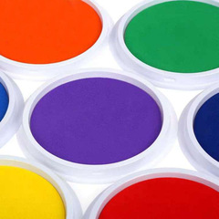 Preschool children's small finger painting ink pad, washable painting supplies, handprint rubbing, doodle, colorful handprint tray