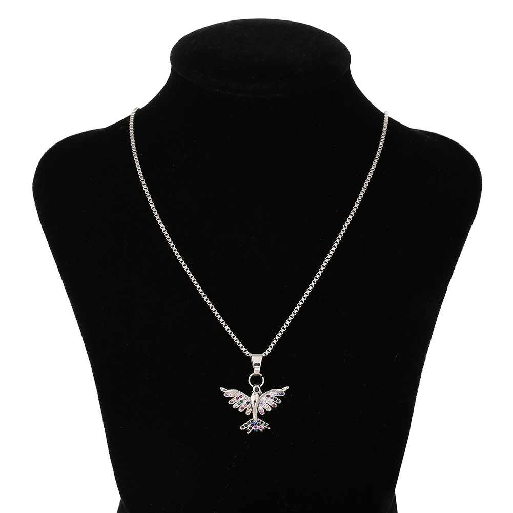 Collier Zircon Incrusté De Cuivre Aigle De Mode En Gros display picture 7