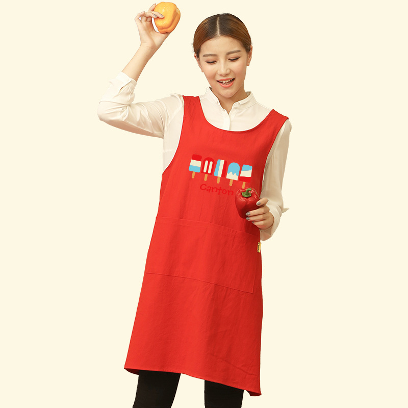 Delantal personalizado LOGO impresión ropa de trabajo promocional hogar cocina mujer hombre anti-fouling lindo patrón publicidad delantal