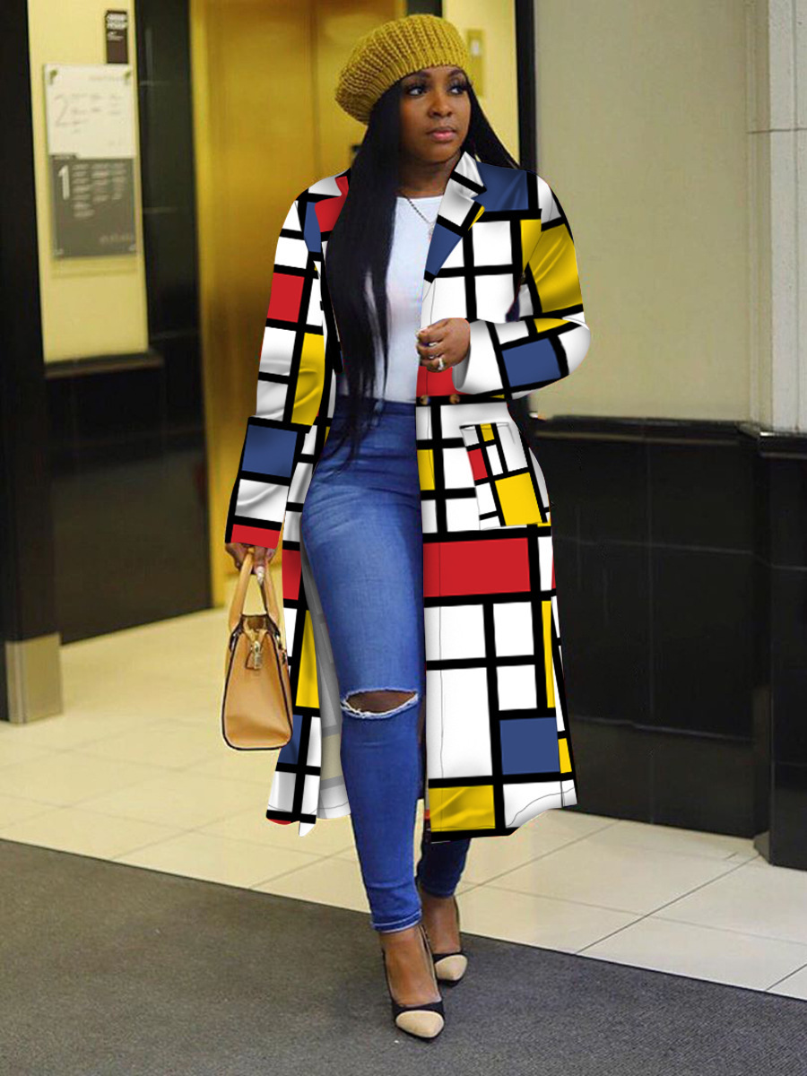 Plaid Trench Coat Image 4