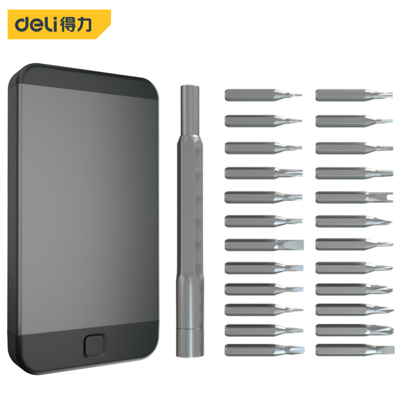Deli Precision screwdriver set DL3525 is suitable for Apple mobile phone repair triangle cross magnetic screwdriver