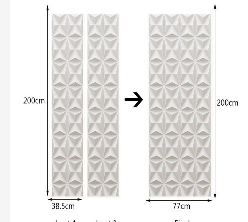 巨创跨境货源PVC贴纸3D个性自粘门贴 现代墙面装饰白色菱形图案