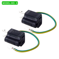Japanese standard corded YL-212 Japanese style two to three American plug with cord American standard Japanese three hole to two pin plug