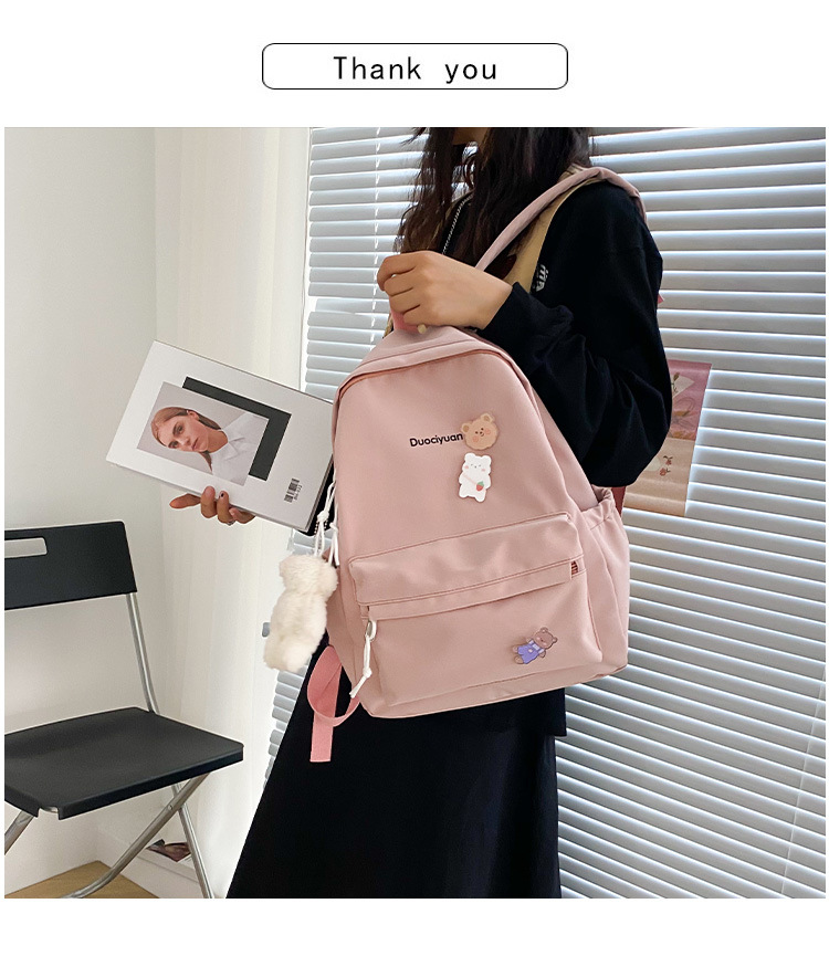 Simple Students Cute School Bag Vintage Soft Backpack display picture 15