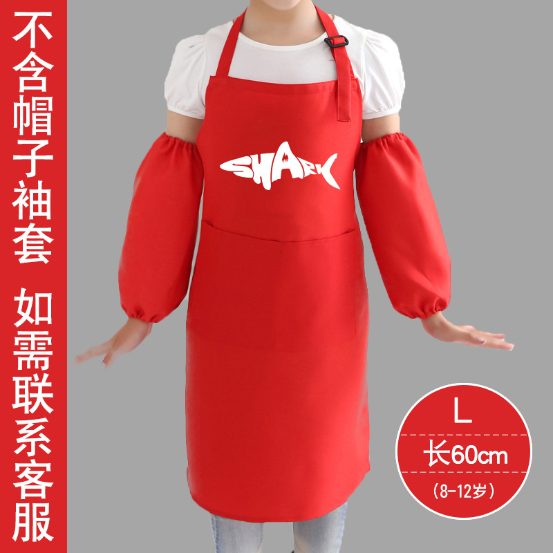 Delantal de pintura de color sólido de moda de estilo coreano anti-incrustante y a prueba de aceite cintura de jardín de infantes ropa de pintura para niños logotipo impreso personalizado